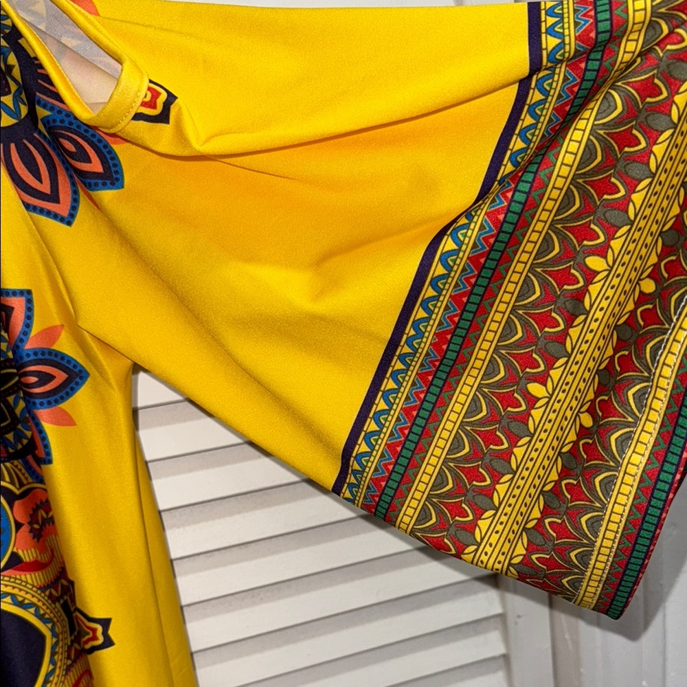 Colorful Patterned Mini Dress - Picture 4 of 7